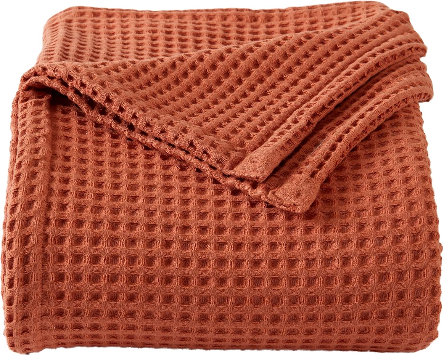 Cotton Waffle-Weave Bed Blanket