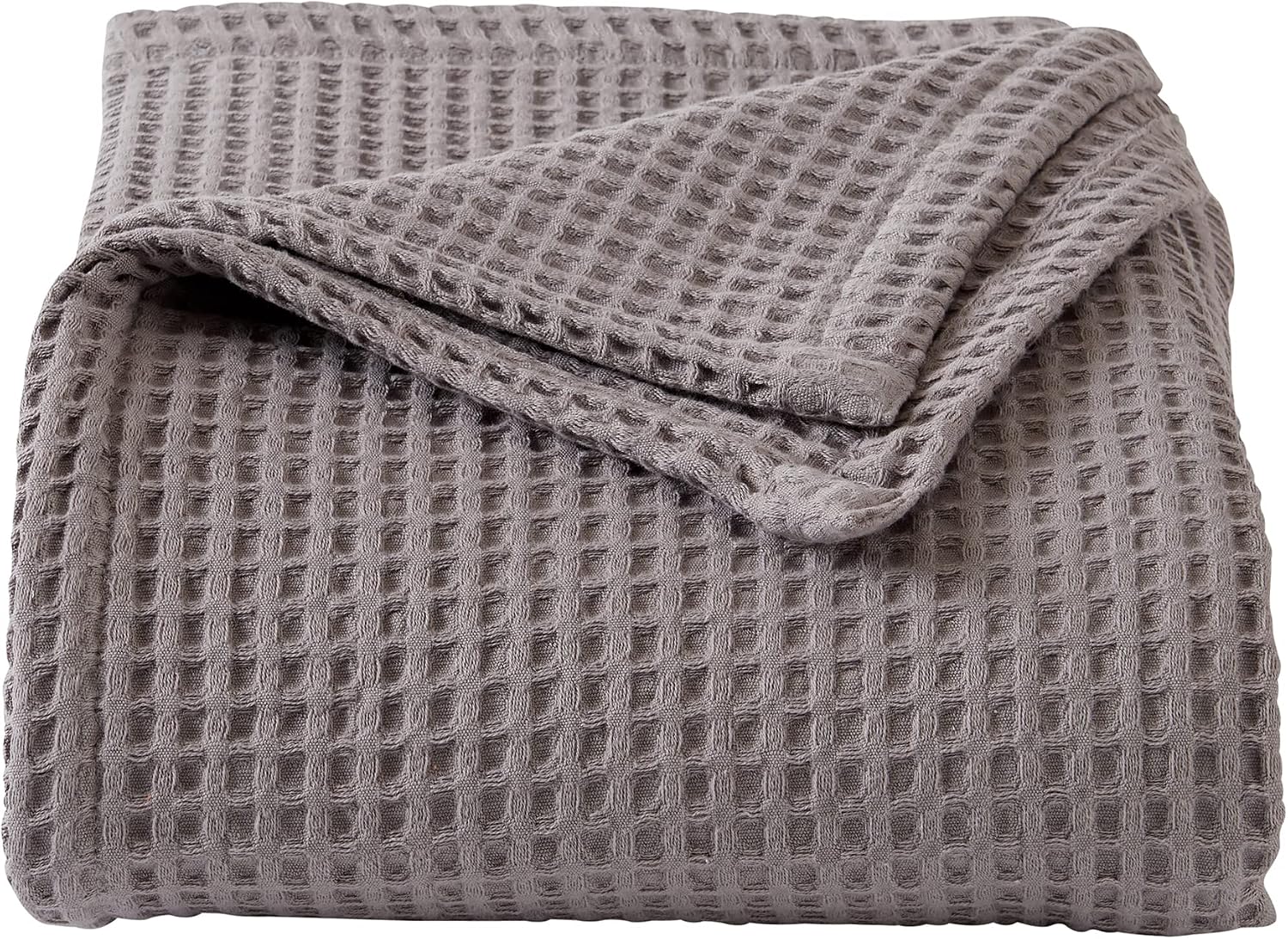 Cotton Waffle-Weave Bed Blanket