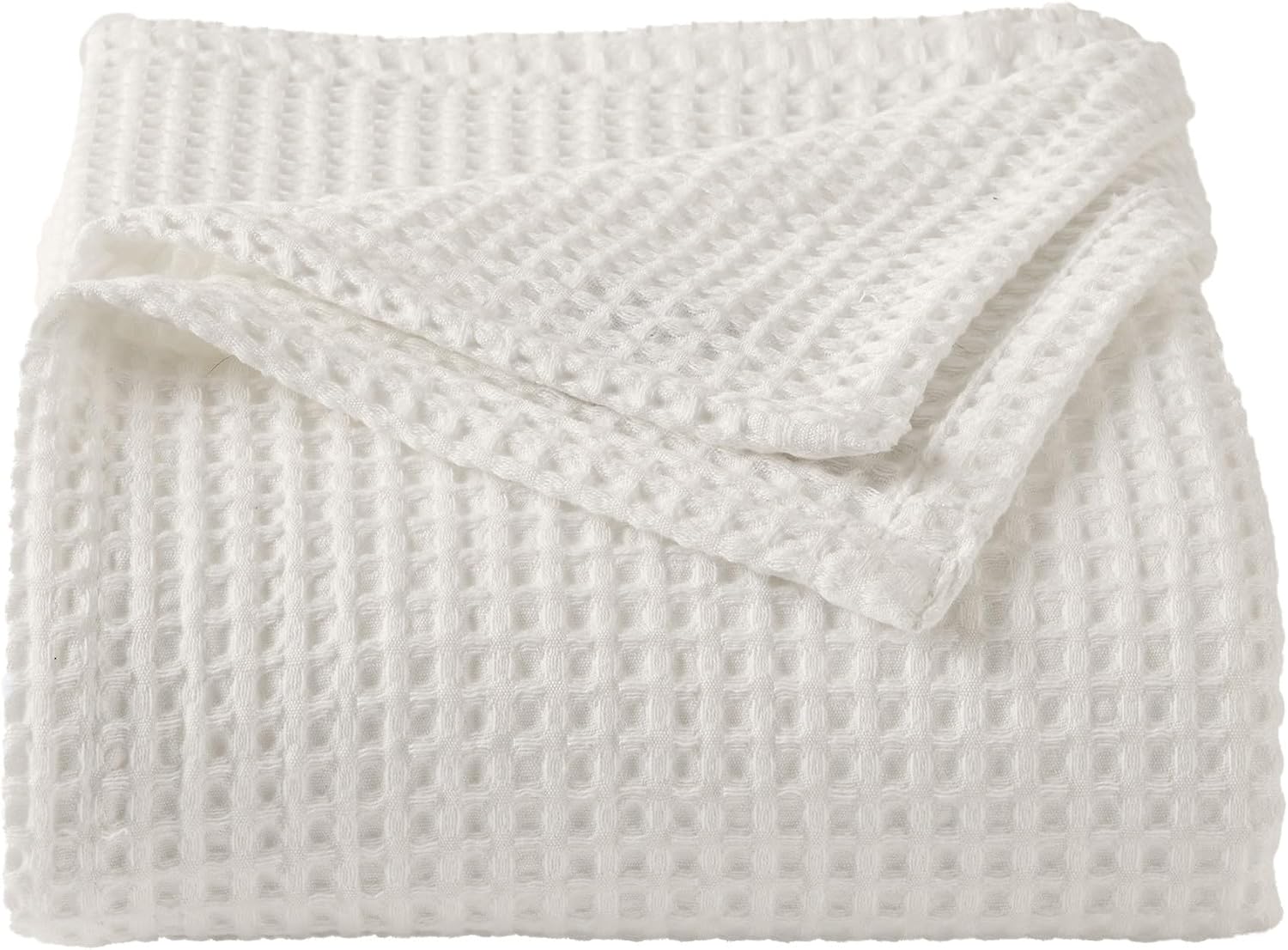 Cotton Waffle-Weave Bed Blanket