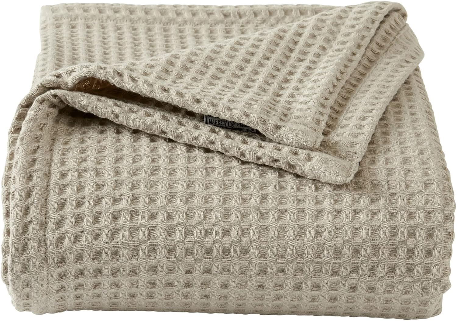 Cotton Waffle-Weave Bed Blanket