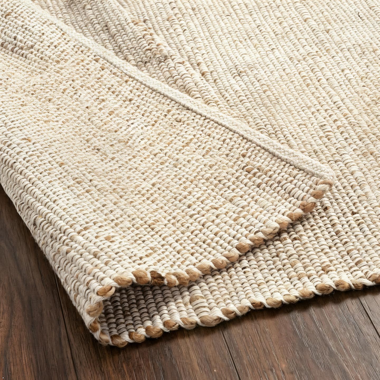 Handmade Recycled Chindi Cotton Rag Rug, 4 x 6 ft, Pink