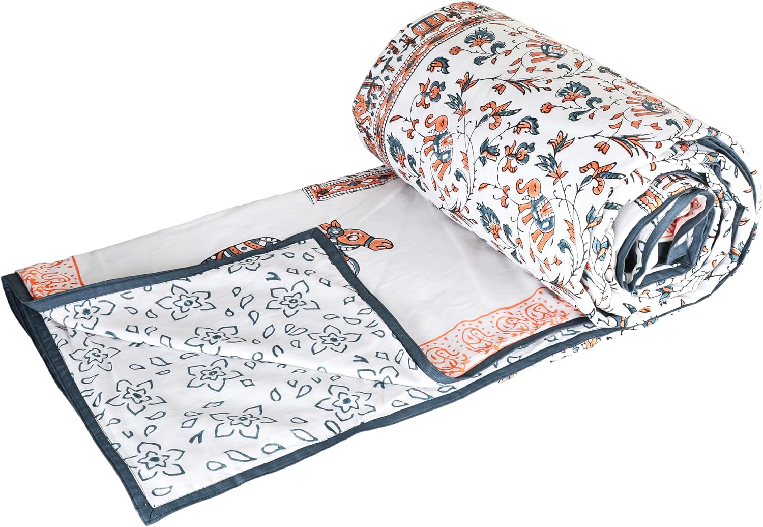 Reversible Cotton Dohar, Double Bed, Lightweight