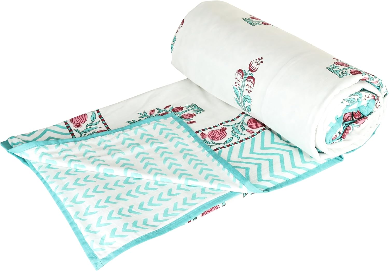 Reversible Cotton Dohar, Double Bed, Lightweight