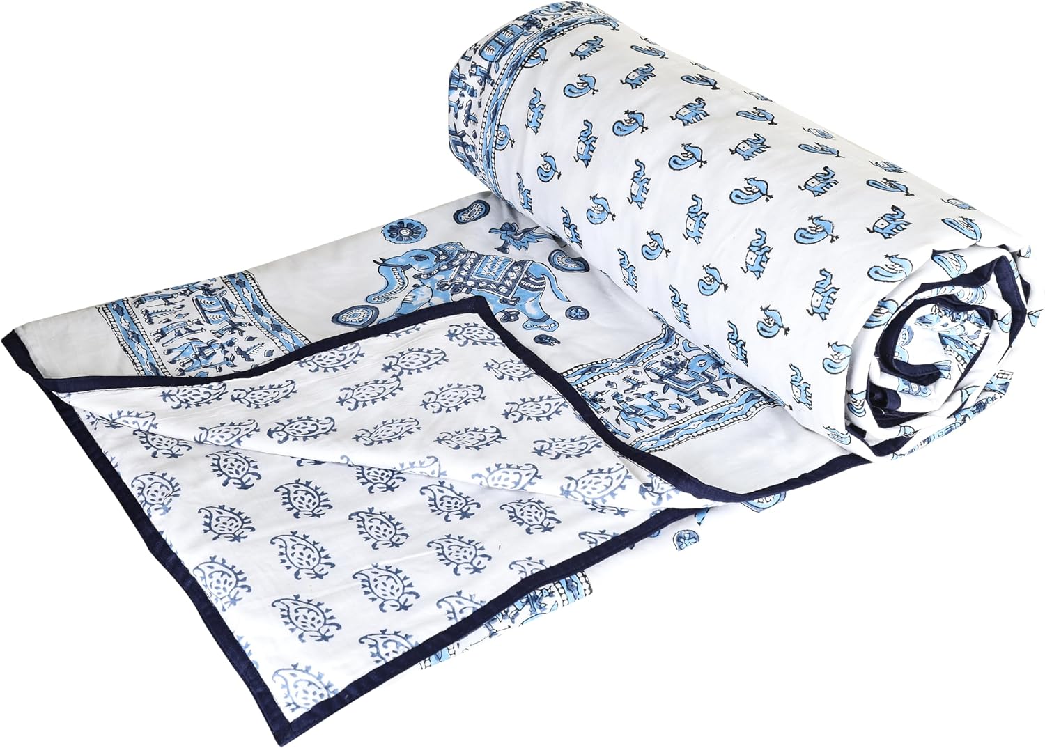Reversible Cotton Dohar, Double Bed, Lightweight