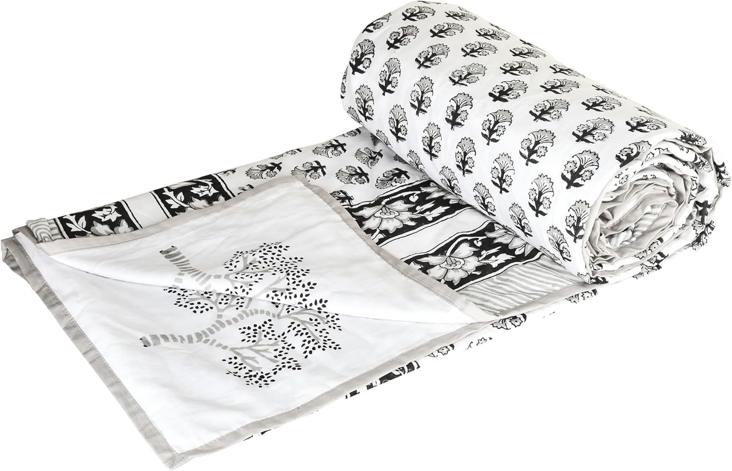 Reversible Cotton Dohar, Single Bed, Floral