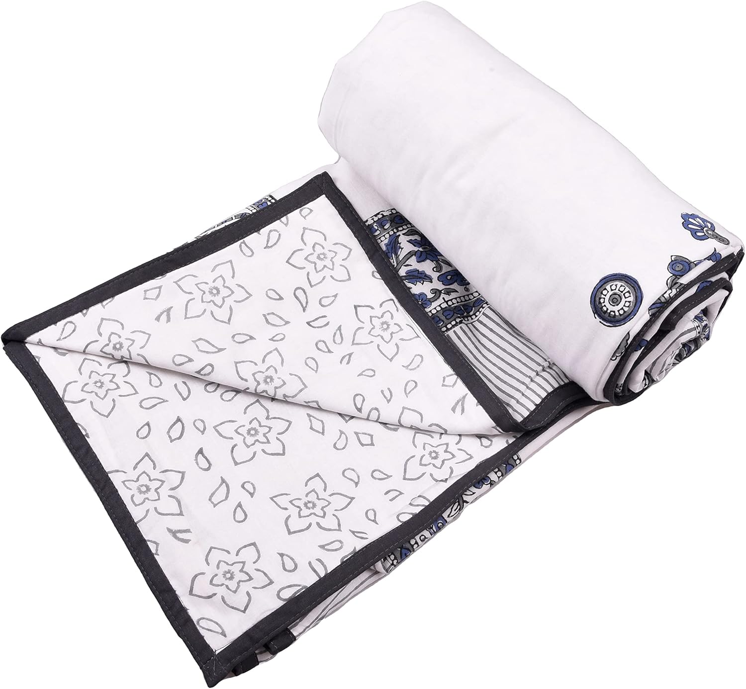 Reversible Cotton Dohar, Single Bed, Floral