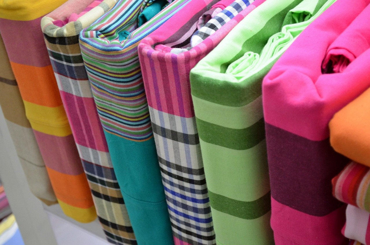 Bed sheets folded linen