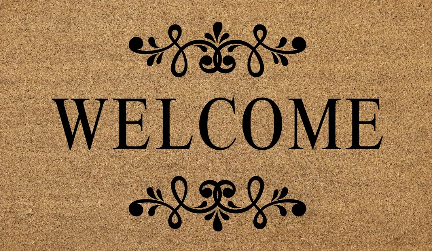 Coir Doormat with PVC Backing, 17 x 30 inch, Natural