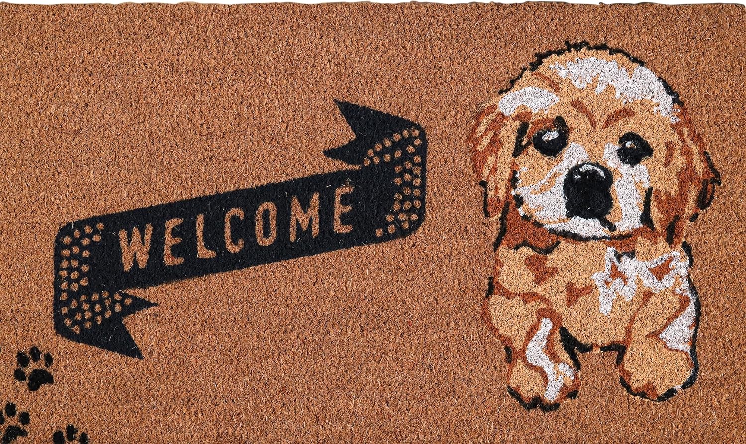 Coir Doormat with PVC Backing, 17 x 30 inch, Natural