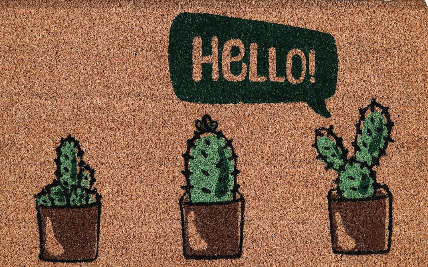 Coir Doormat with PVC Backing, 17 x 30 inch, Natural