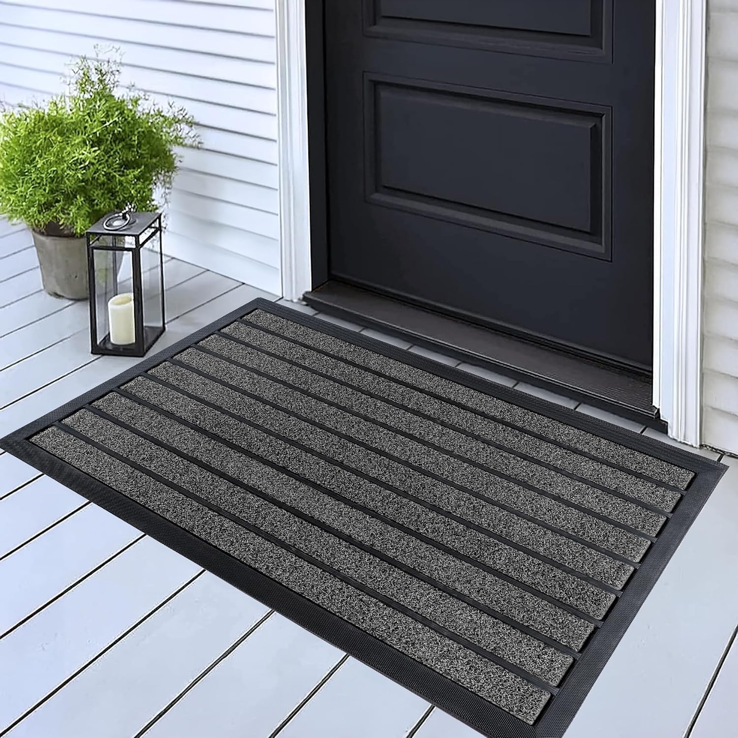 Dirt-Trapping Outdoor Doormat, 30 x 17 inch, Brown