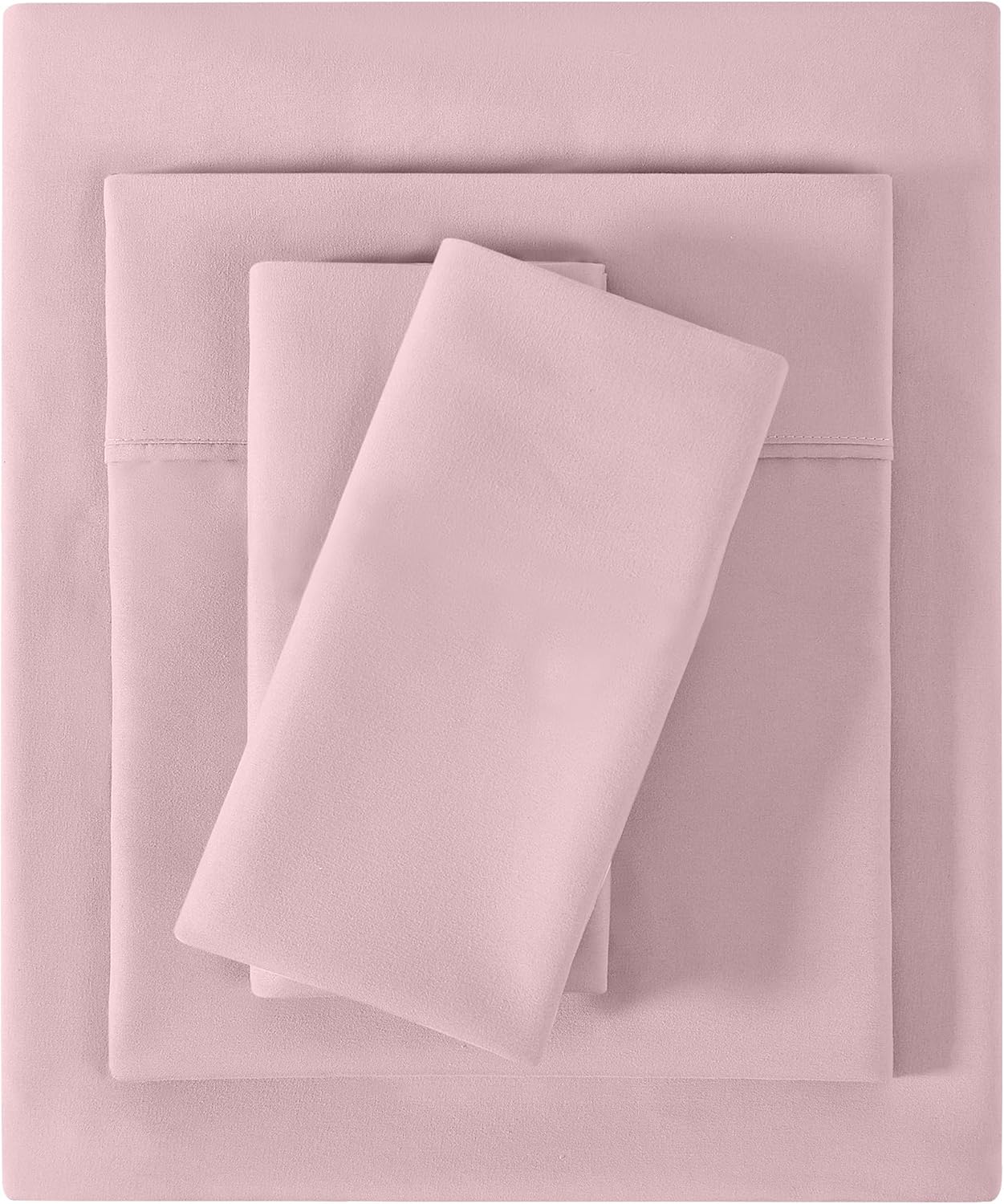 Floral Printed Queen Sheet Set, 4 Pieces, Purple