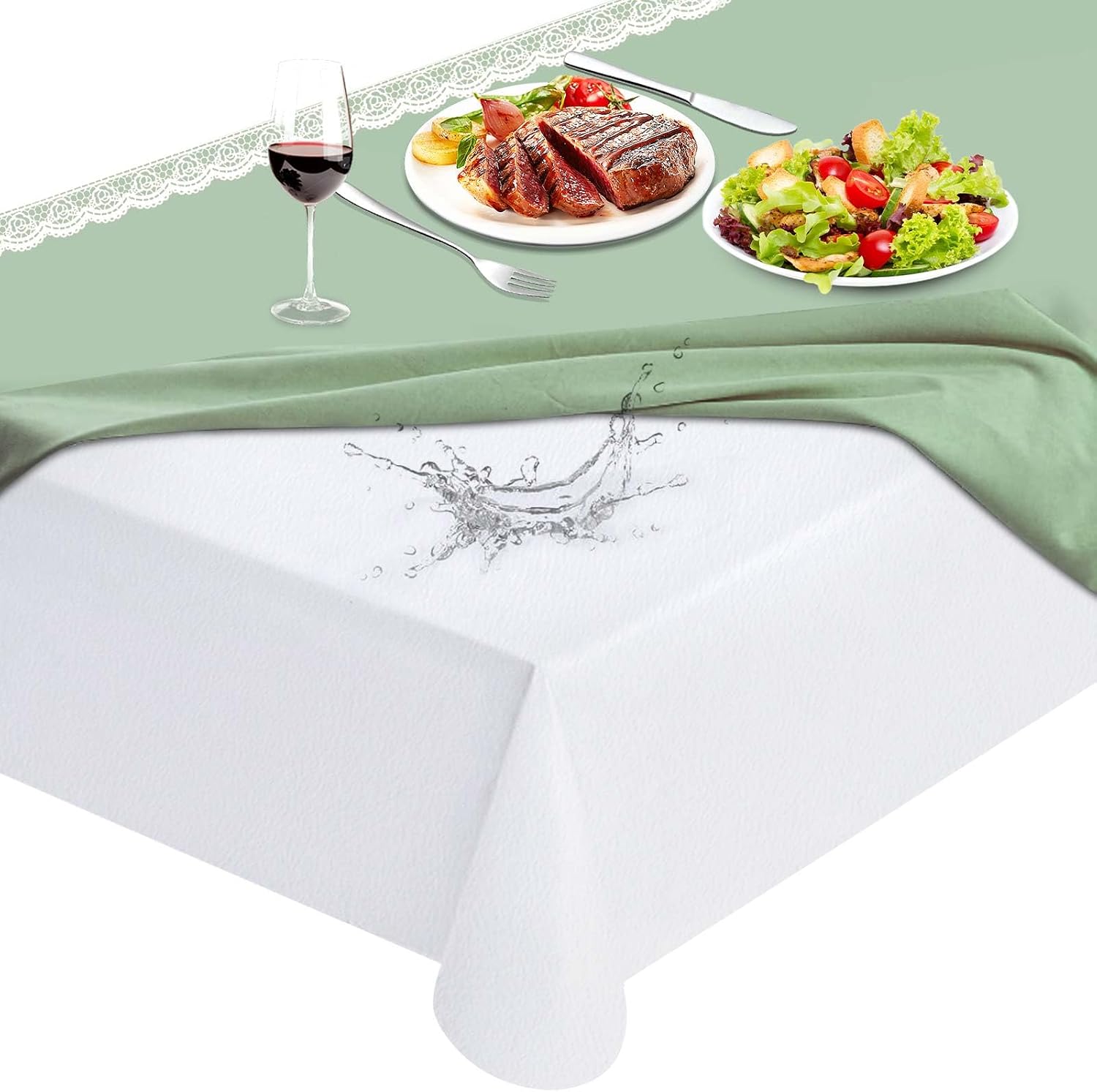 Heavy-Duty Vinyl Table Protector with Flannel Backing