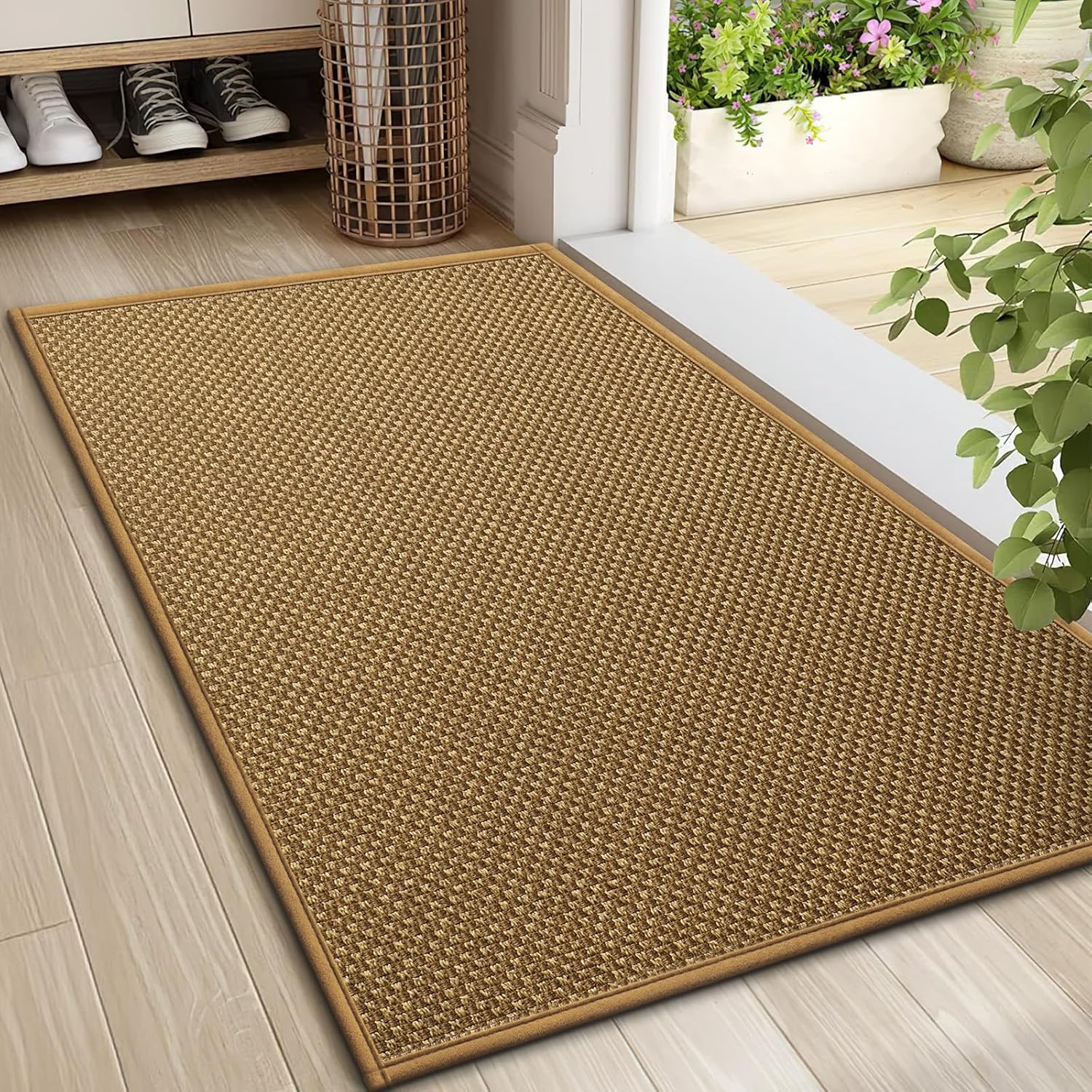 Non-Slip Indoor Doormat with Rubber Backing, 17 x 29 inch