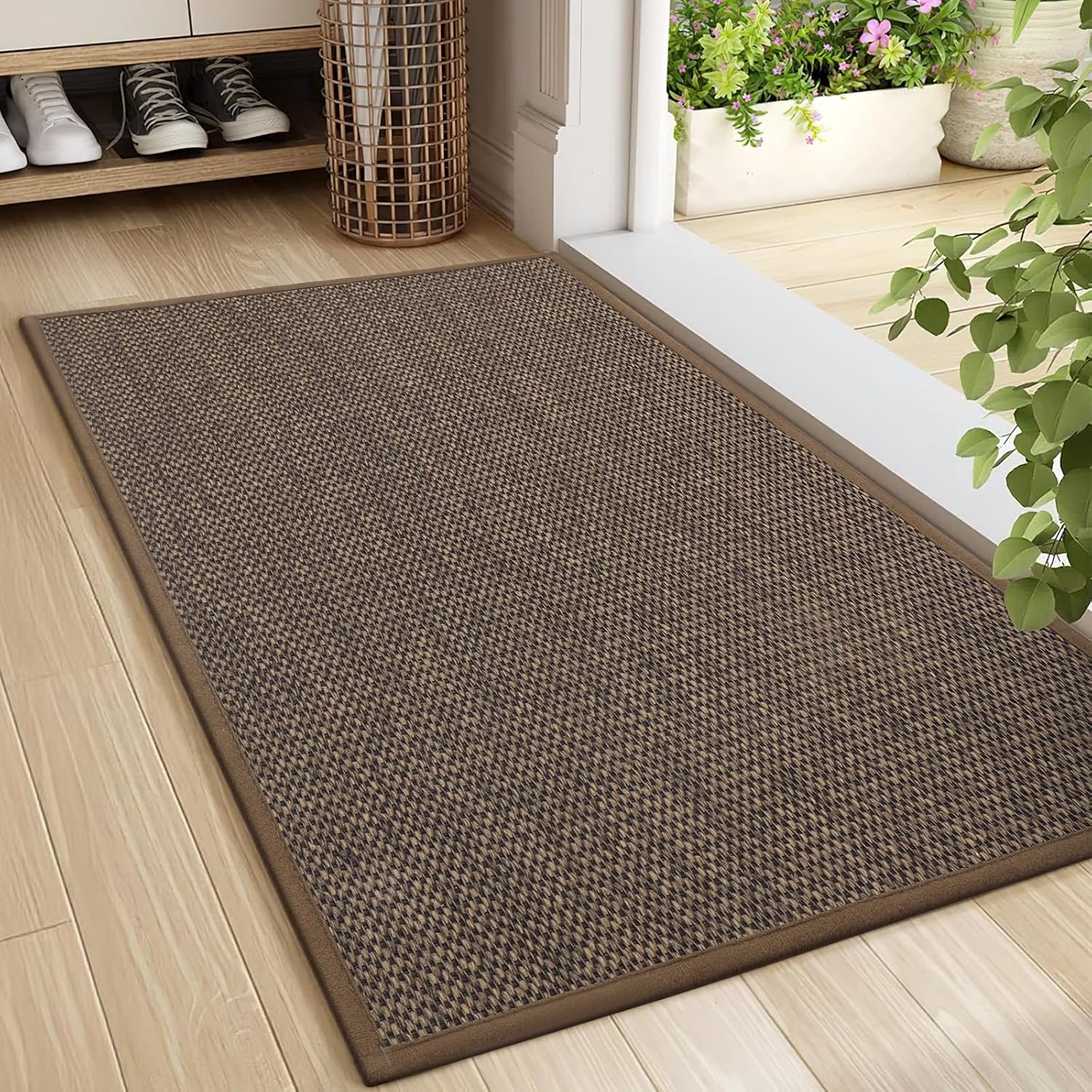Non-Slip Indoor Doormat with Rubber Backing, 17 x 29 inch