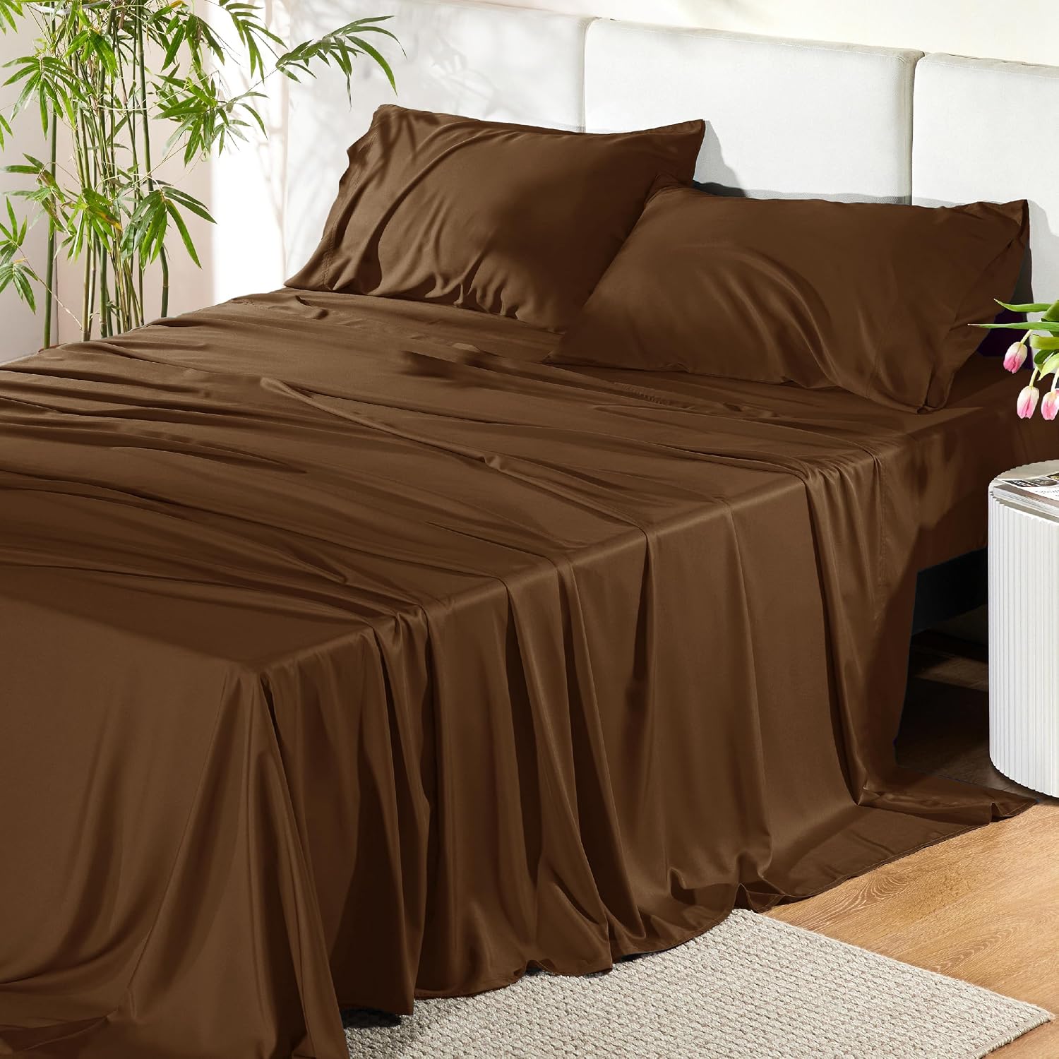 Rayon-from-Bamboo King Sheet Set, Cooling Weave