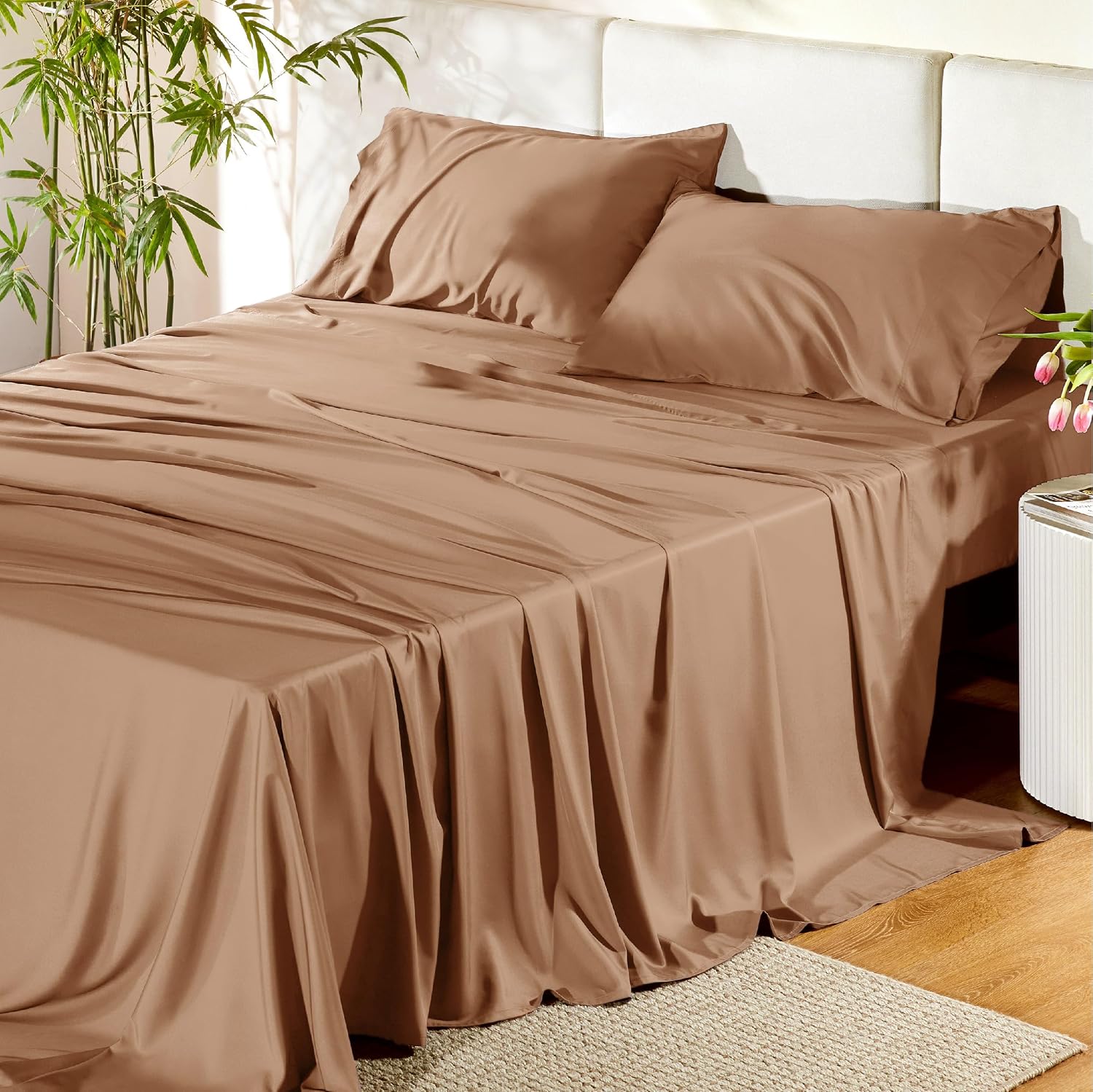 Rayon-from-Bamboo King Sheet Set, Cooling Weave