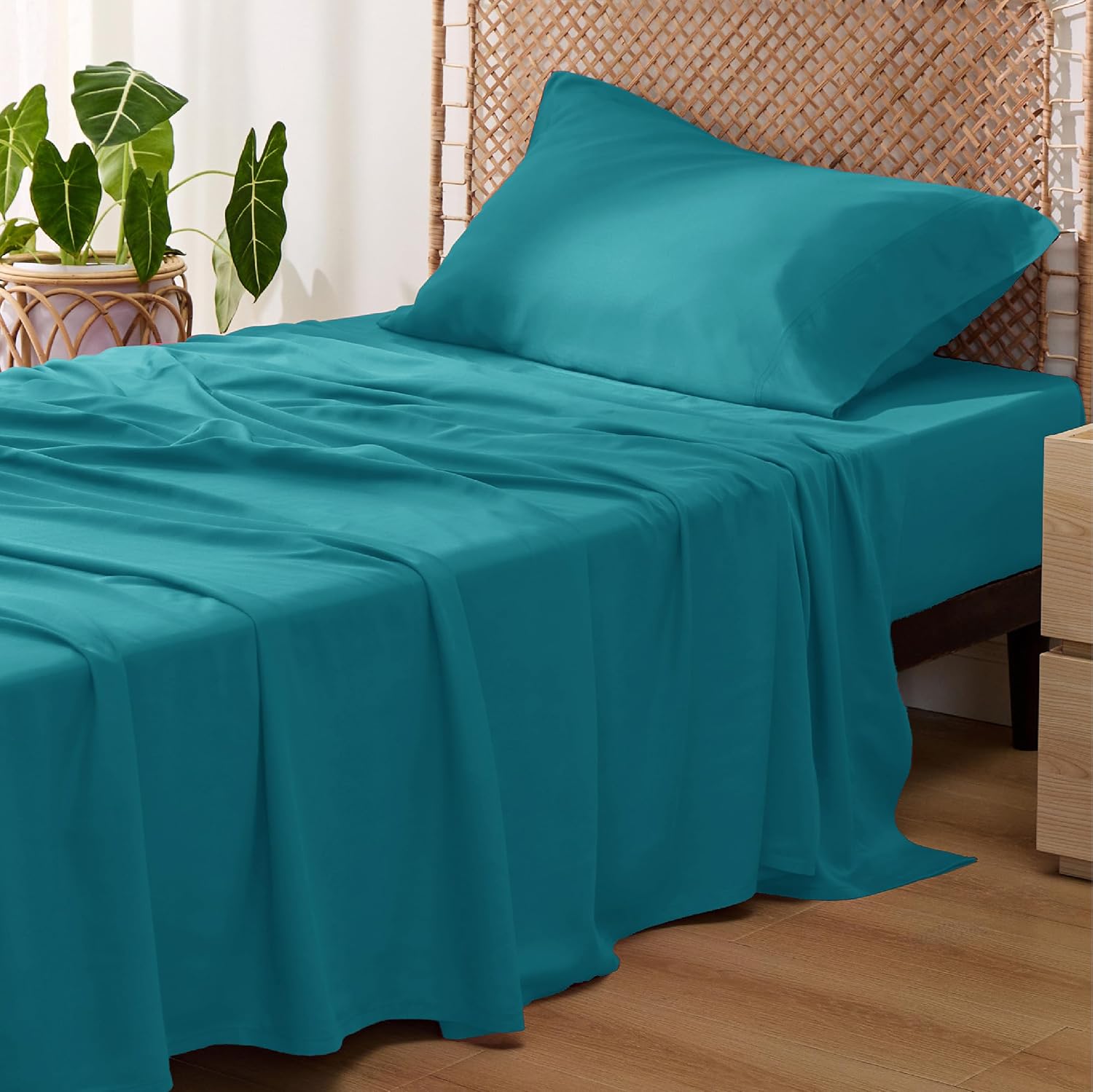 Rayon-from-Bamboo King Sheet Set, Cooling Weave