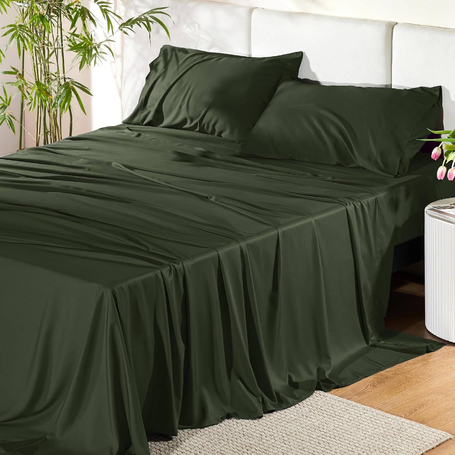 Rayon-from-Bamboo King Sheet Set, Cooling Weave