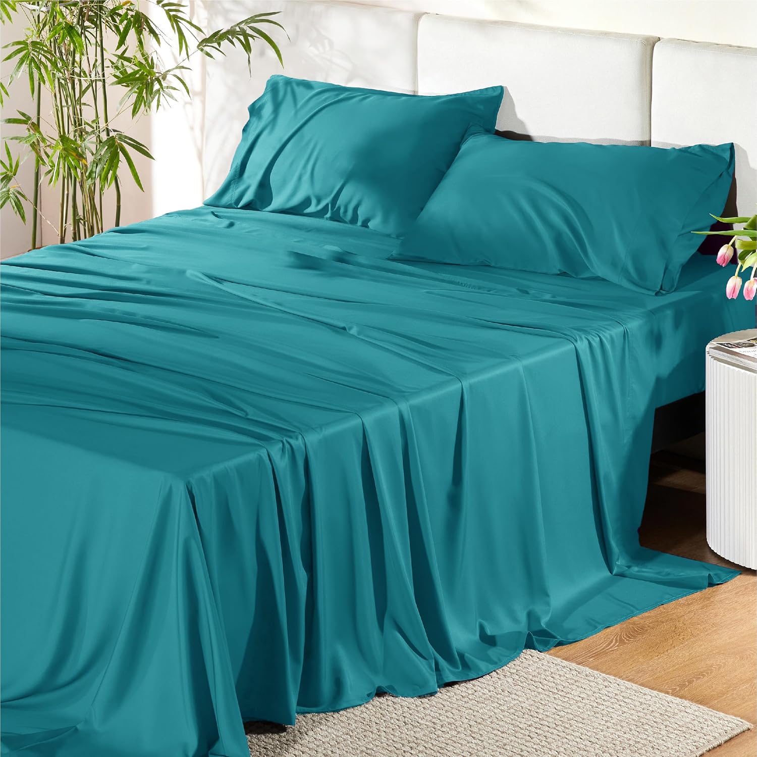 Rayon-from-Bamboo King Sheet Set, Cooling Weave