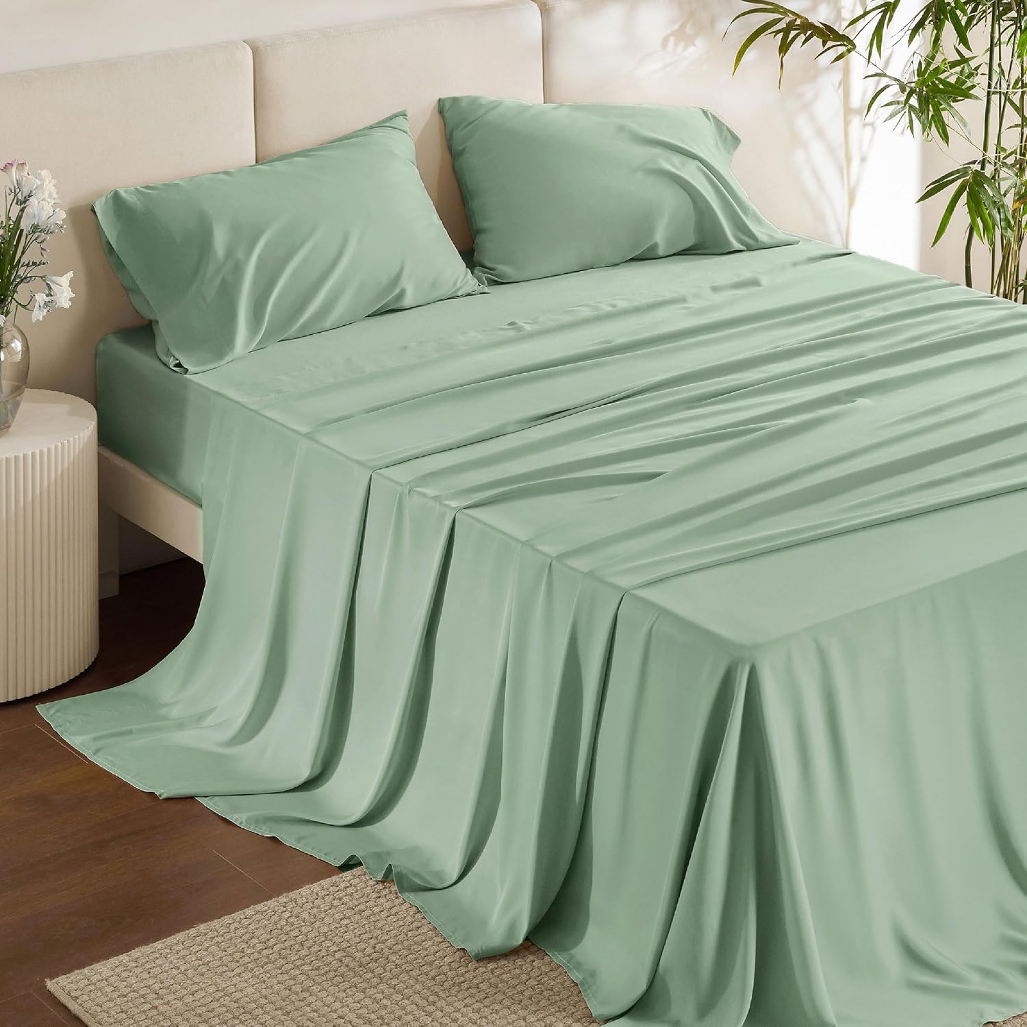 Rayon-from-Bamboo King Sheet Set, Cooling Weave