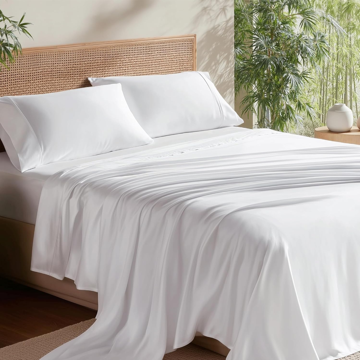 Rayon-from-Bamboo King Sheet Set, Cooling Weave