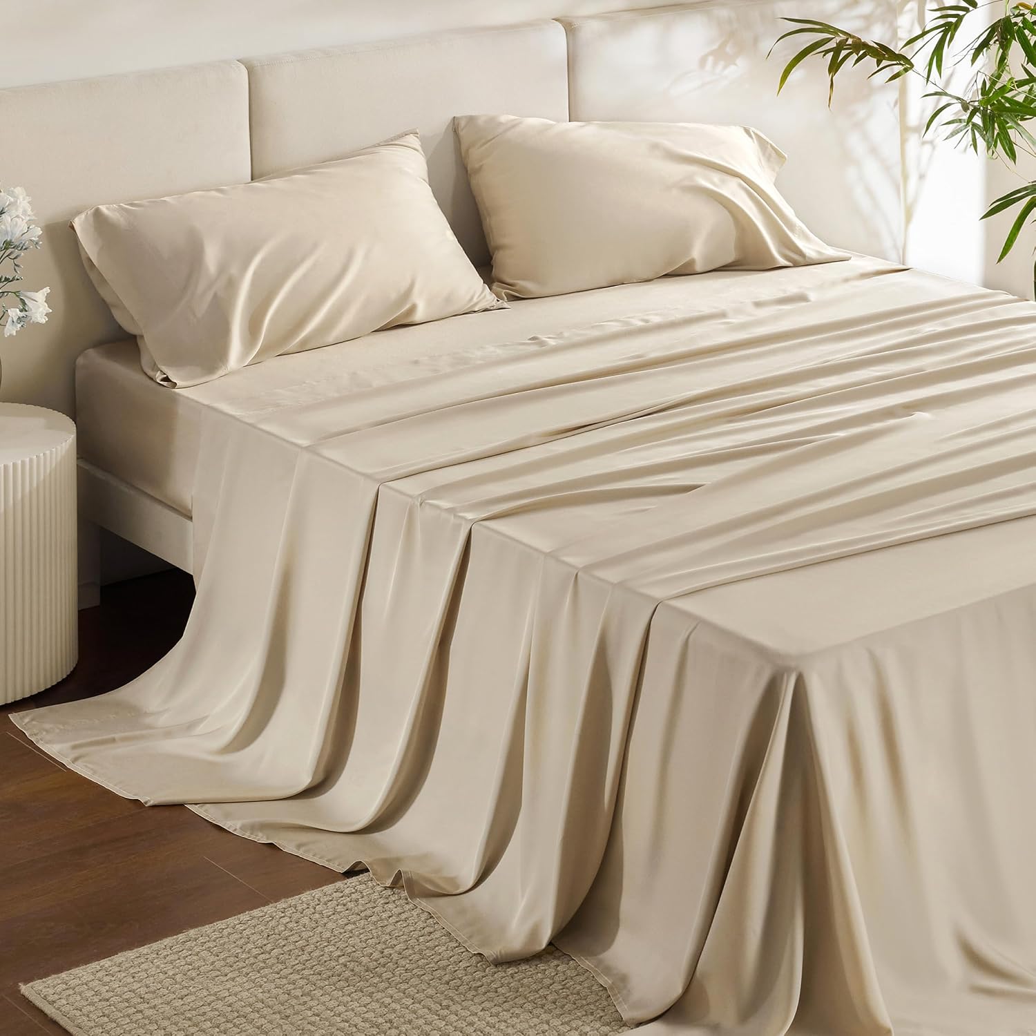 Rayon-from-Bamboo King Sheet Set, Cooling Weave
