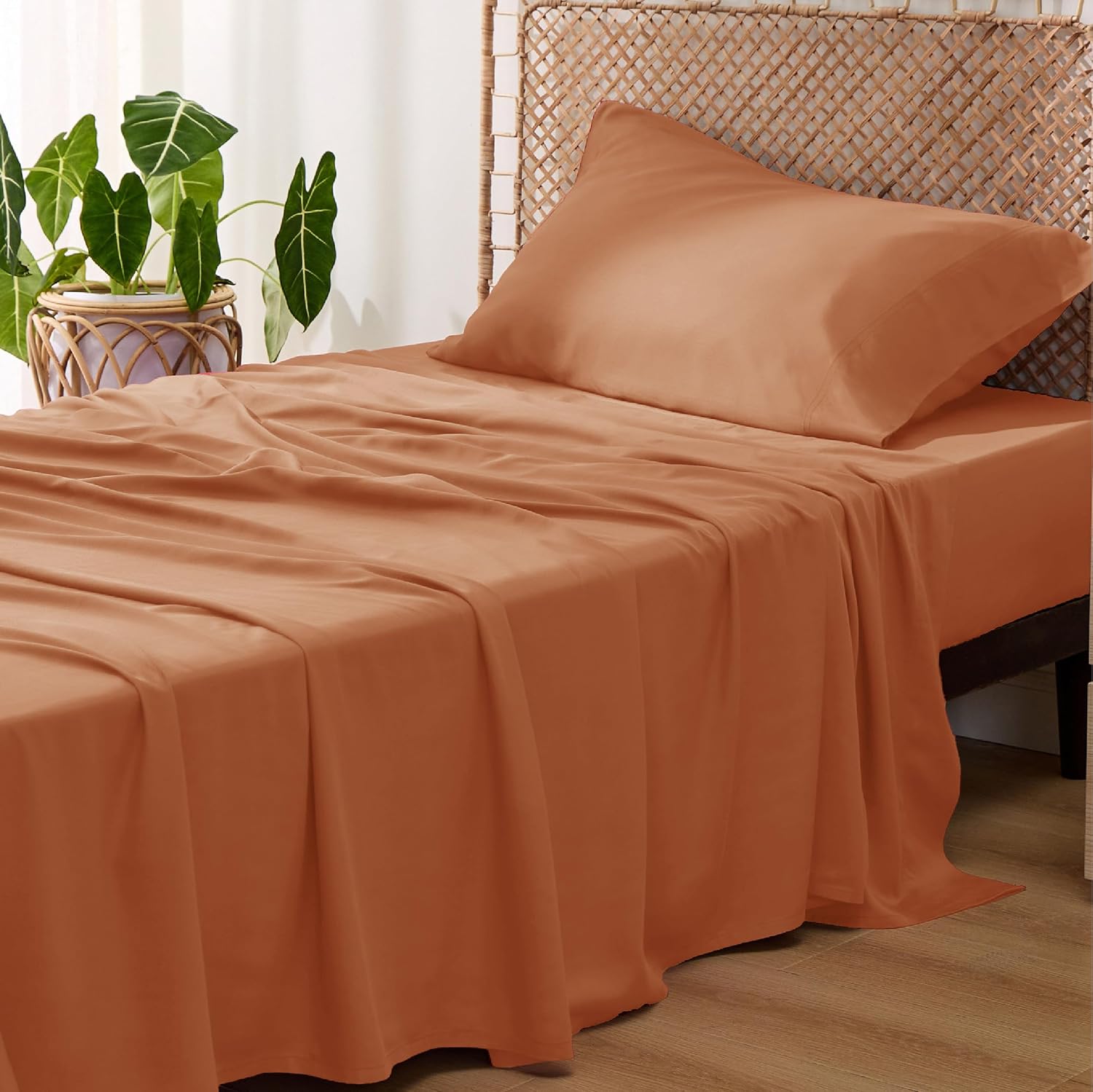 Rayon-from-Bamboo King Sheet Set, Cooling Weave