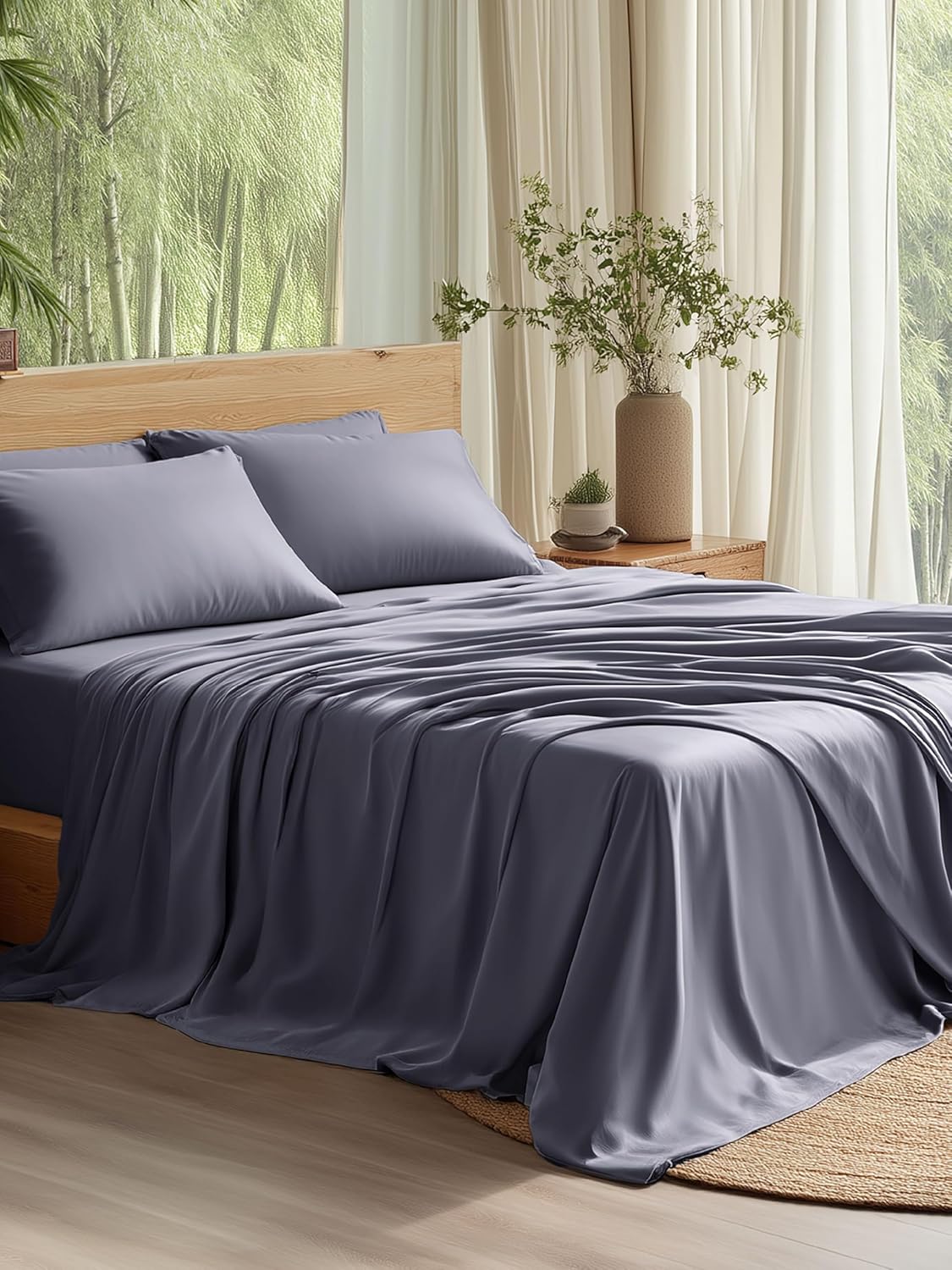 Rayon-from-Bamboo King Sheet Set, Cooling Weave