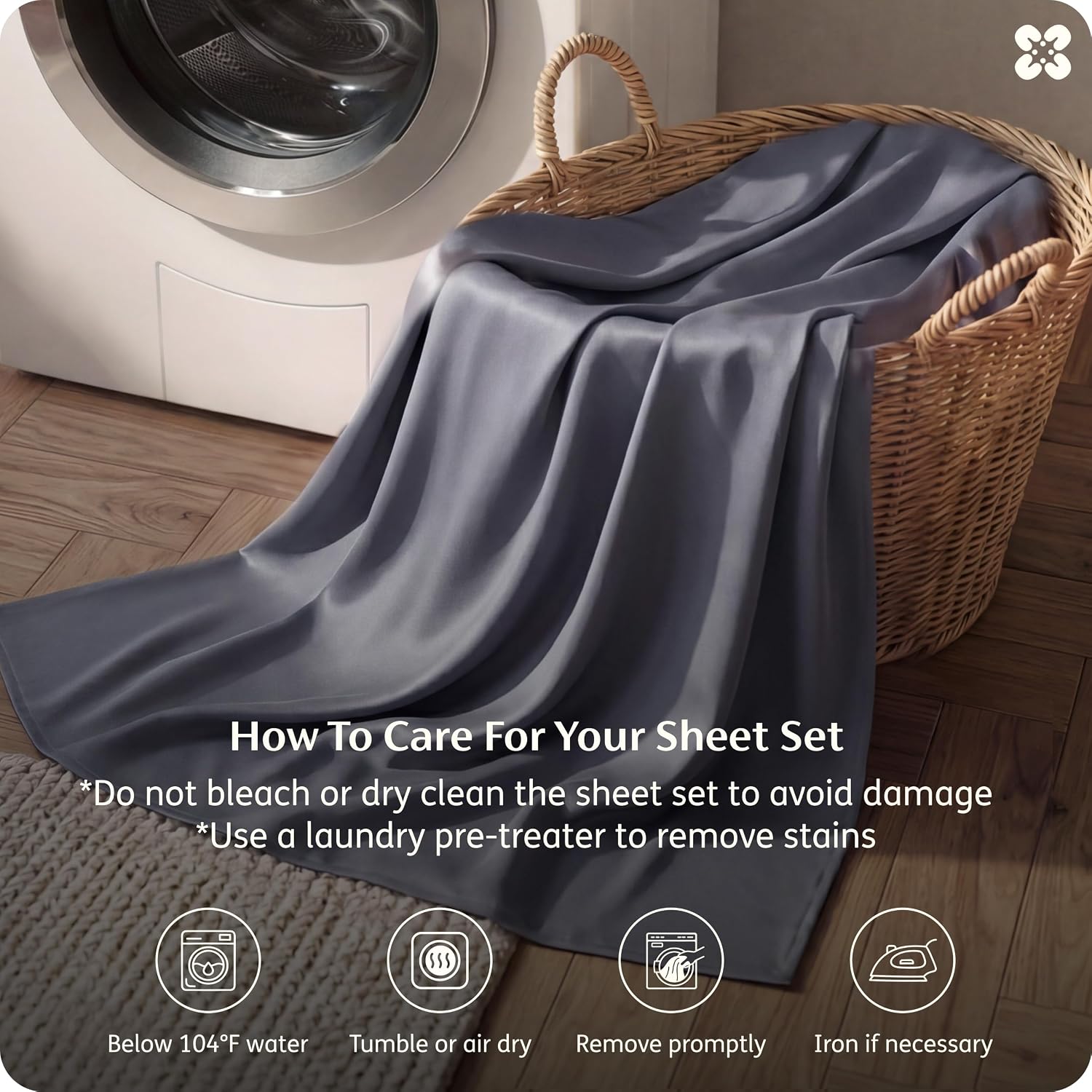 Rayon-from-Bamboo King Sheet Set, Cooling Weave