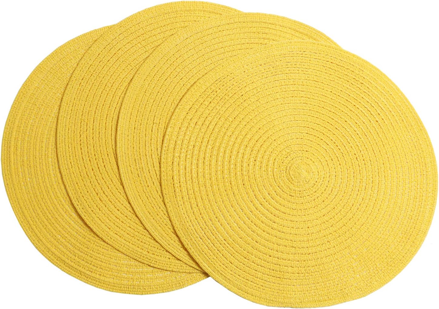 Round Braided Placemats, 15 inch, Set of 4
