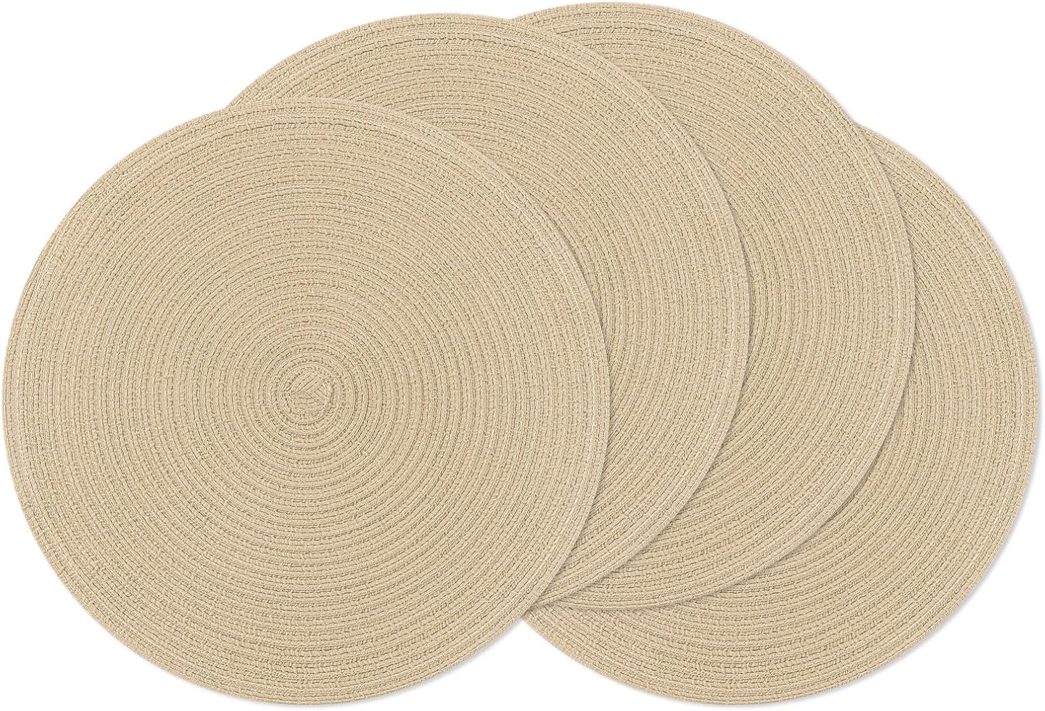 Round Braided Placemats, 15 inch, Set of 4