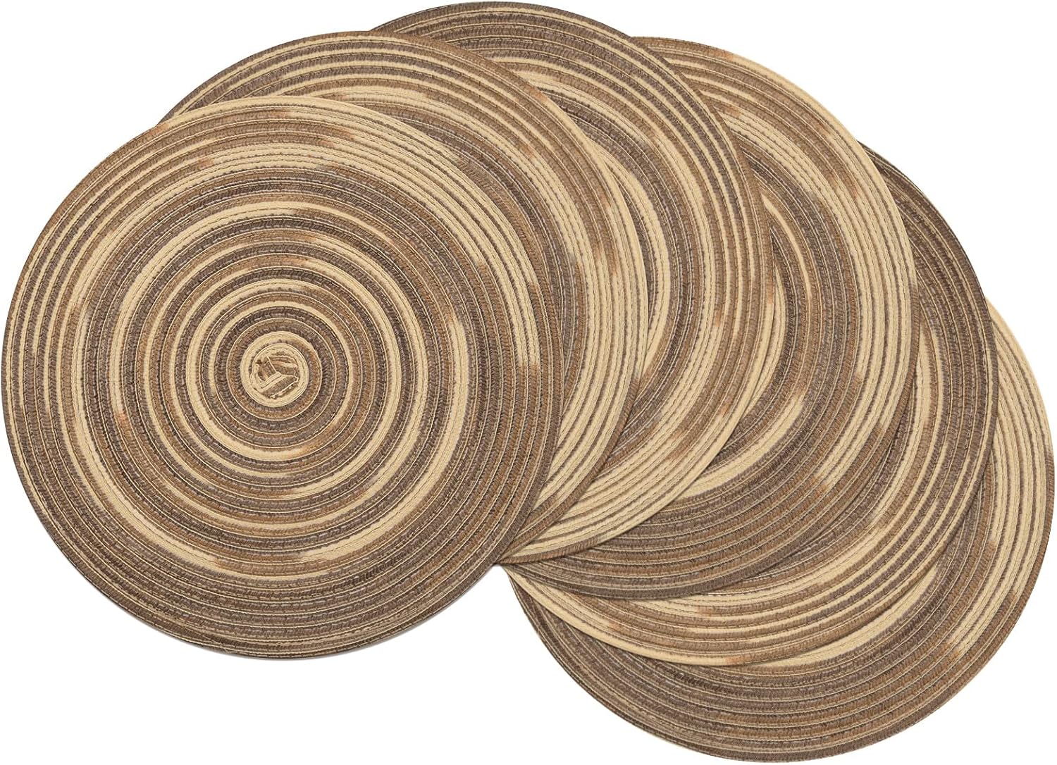 Round Braided Placemats, 15 inch, Set of 4