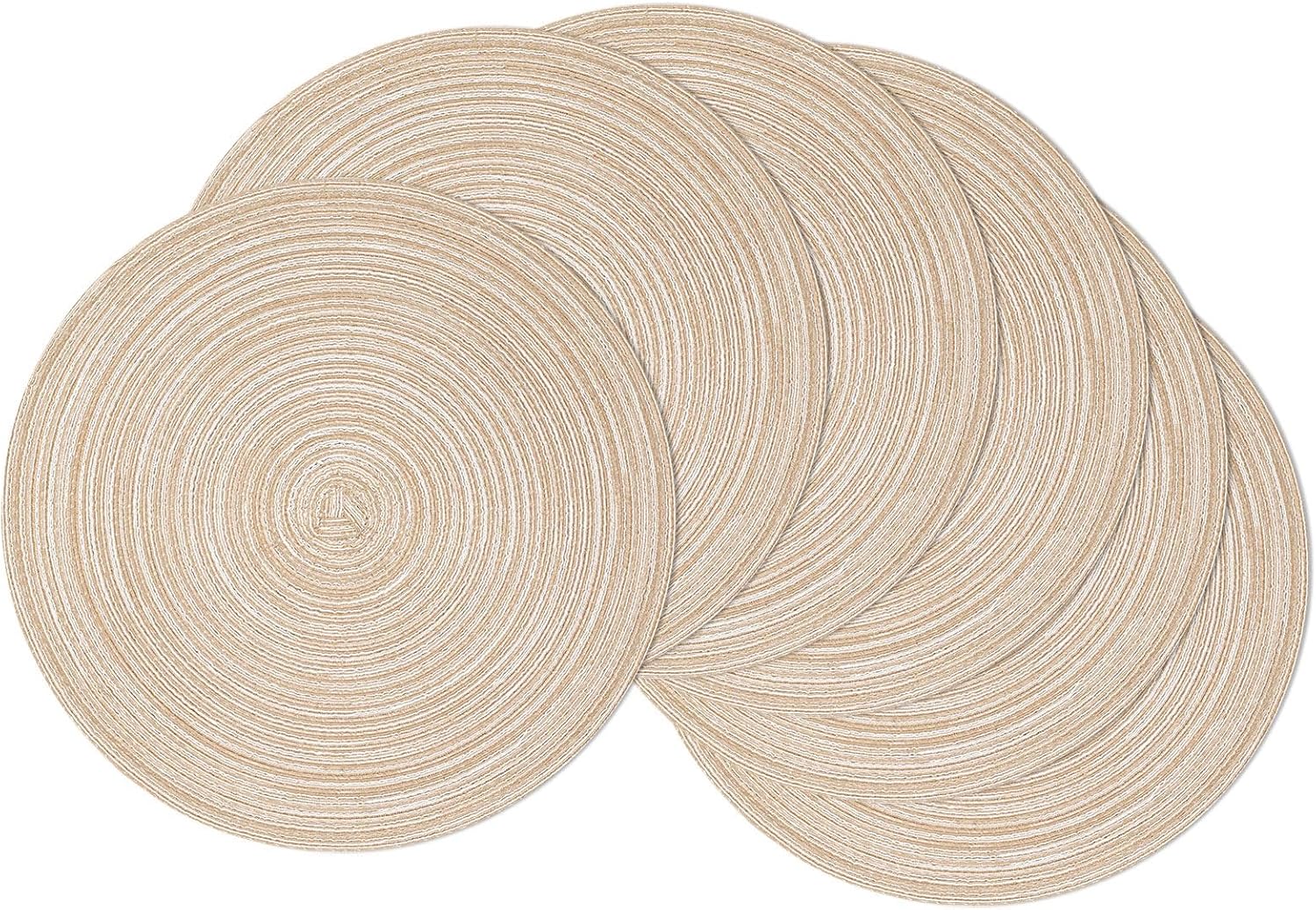 Round Braided Placemats, 15 inch, Set of 4