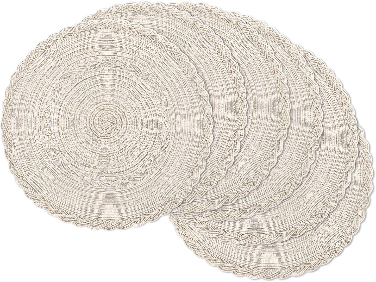 Round Braided Placemats, 15 inch, Set of 4