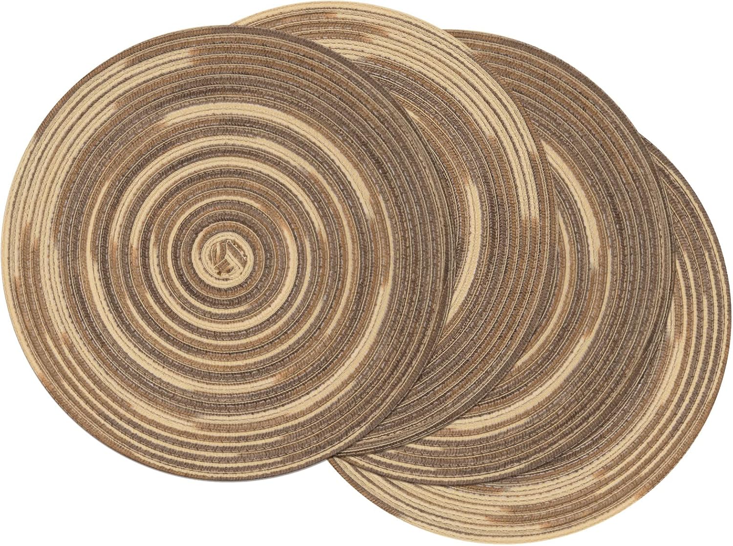 Round Braided Placemats, 15 inch, Set of 4
