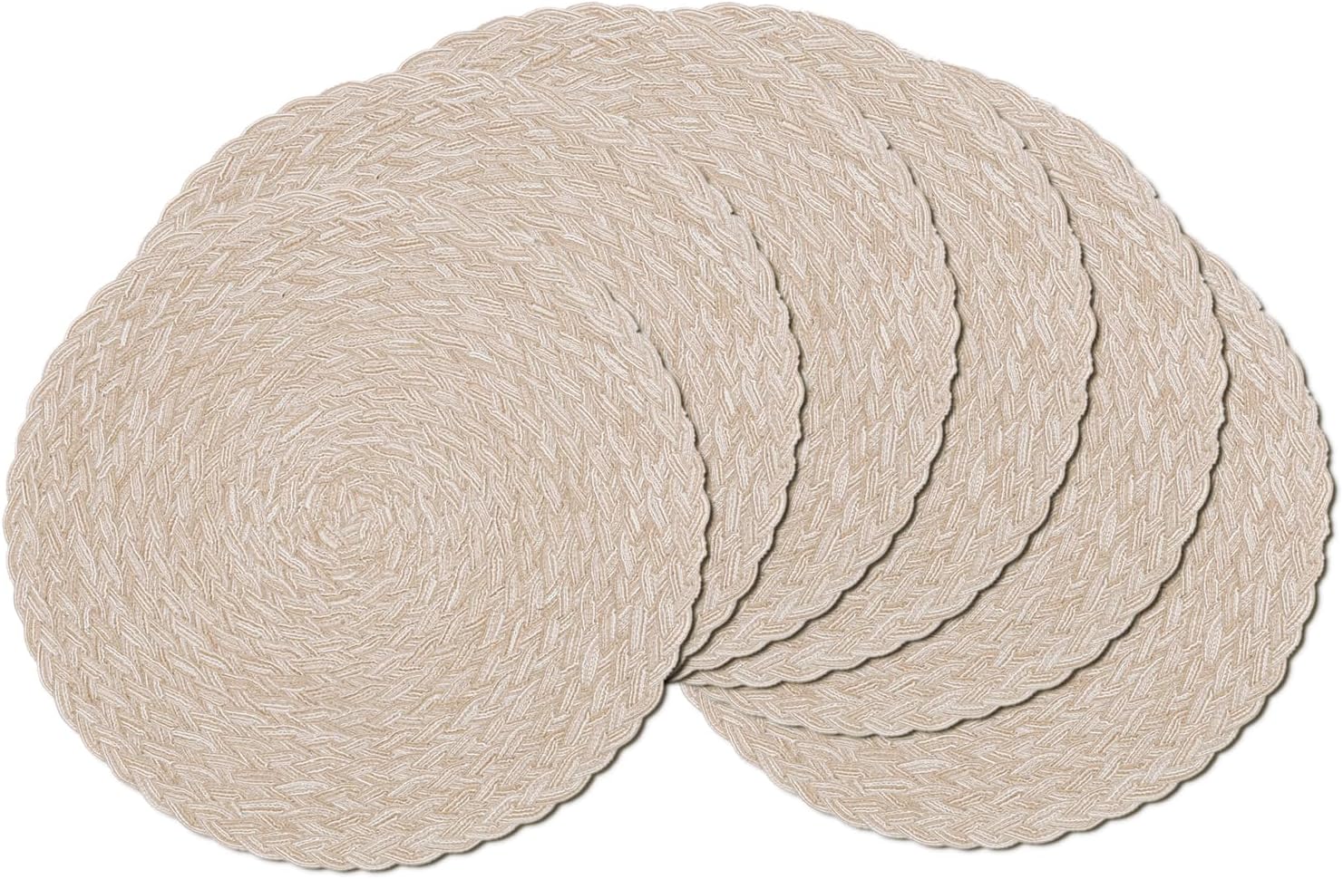 Round Braided Placemats, 15 inch, Set of 4