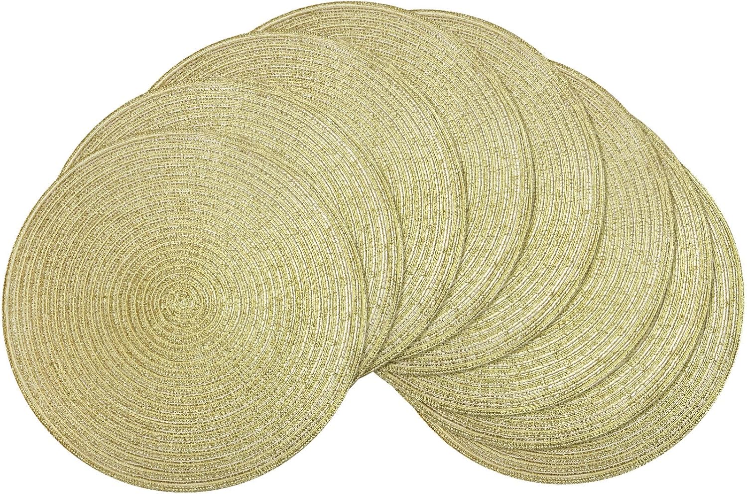 Round Braided Placemats, 15 inch, Set of 4