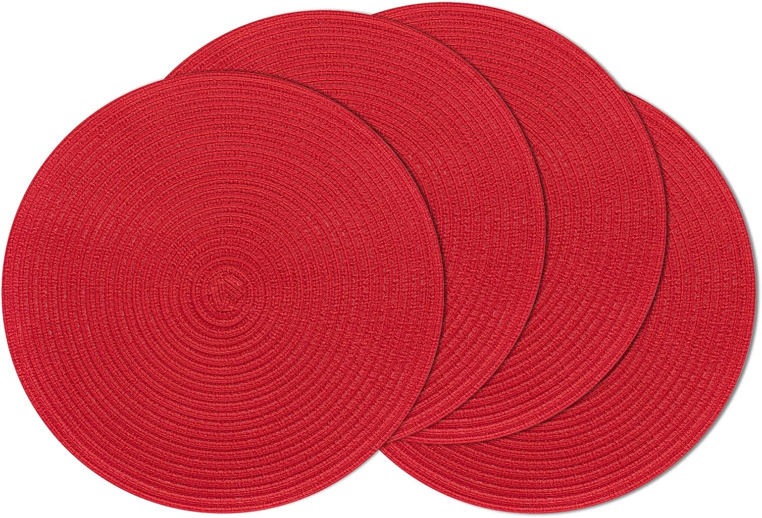 Round Braided Placemats, 15 inch, Set of 4