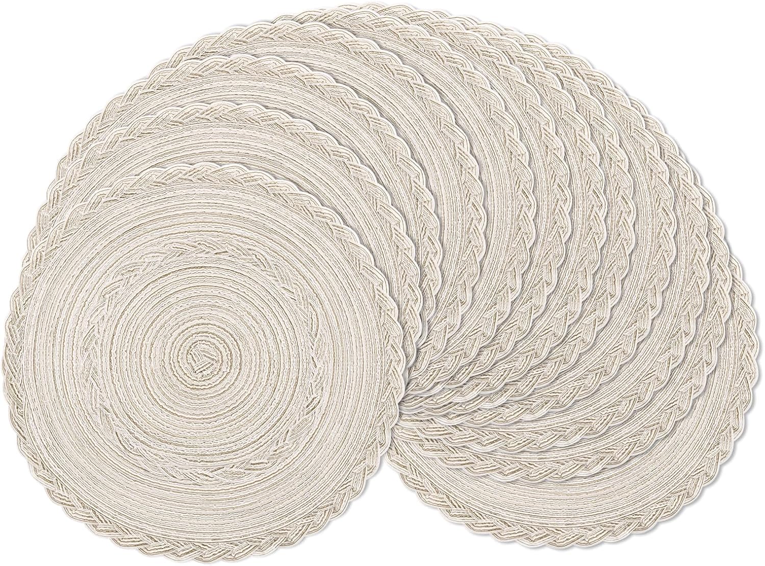 Round Braided Placemats, 15 inch, Set of 4