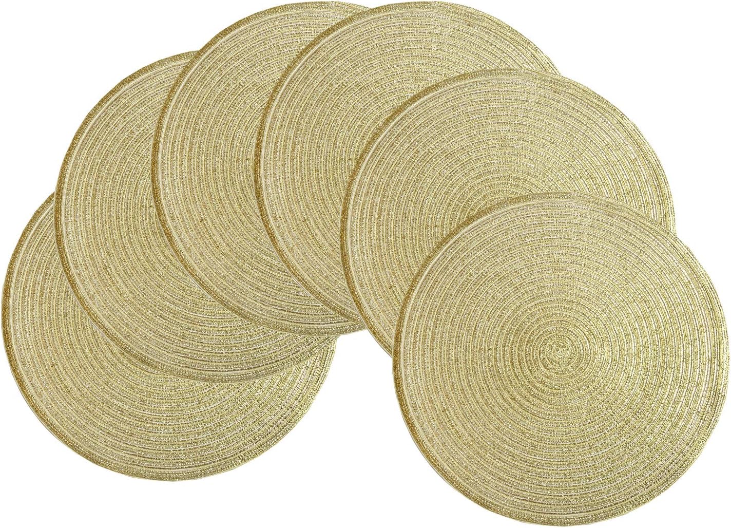 Round Braided Placemats, 15 inch, Set of 4