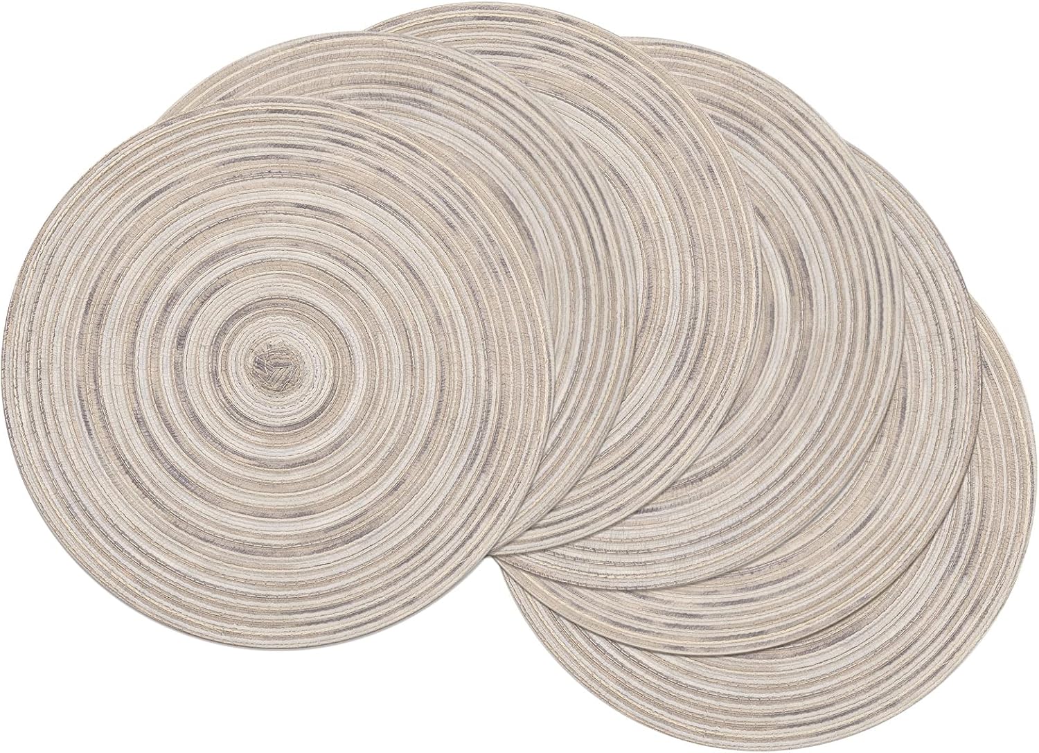 Round Braided Placemats, 15 inch, Set of 4