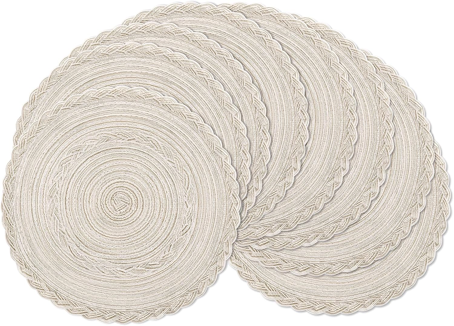 Round Braided Placemats, 15 inch, Set of 4