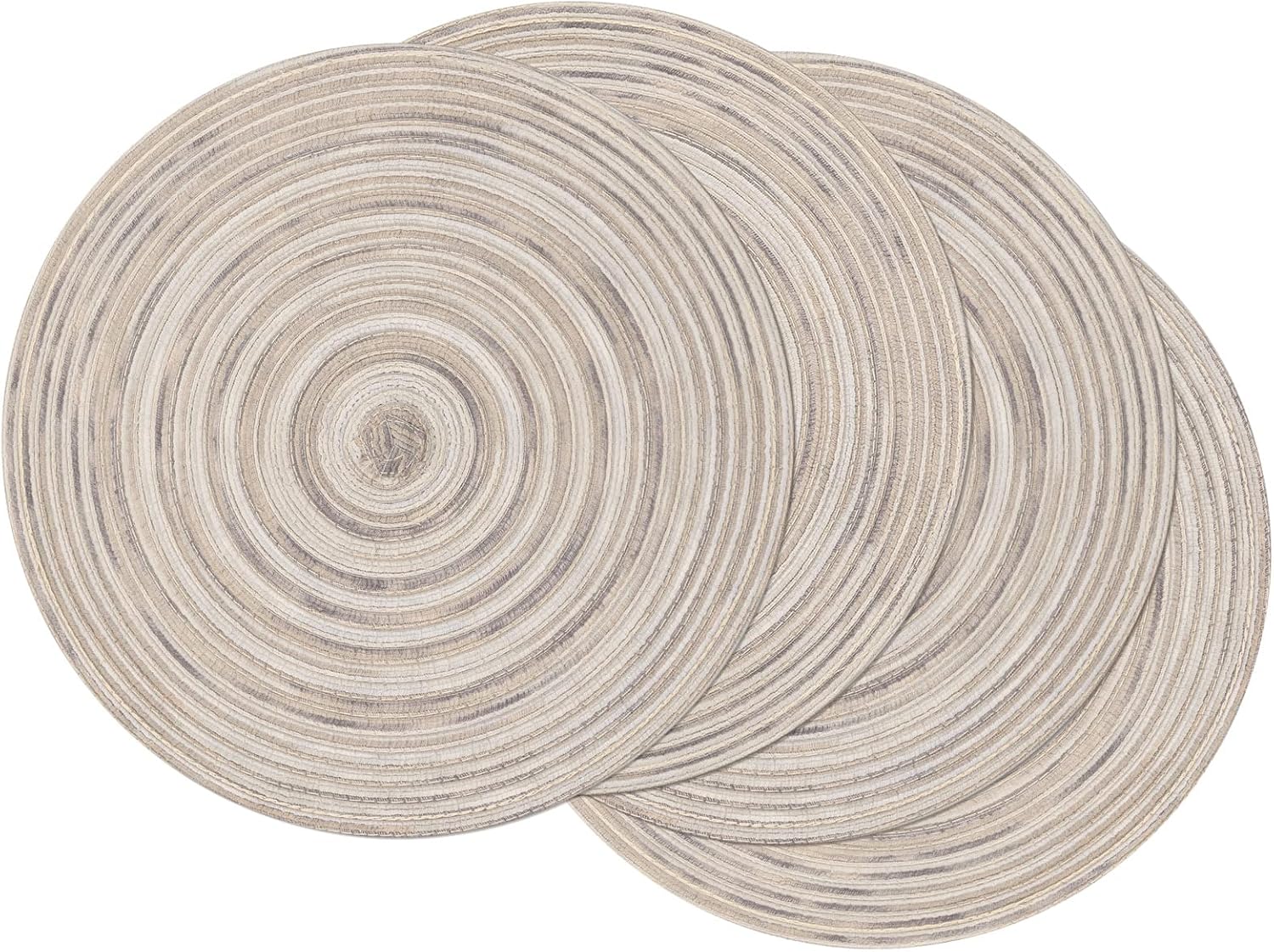 Round Braided Placemats, 15 inch, Set of 4