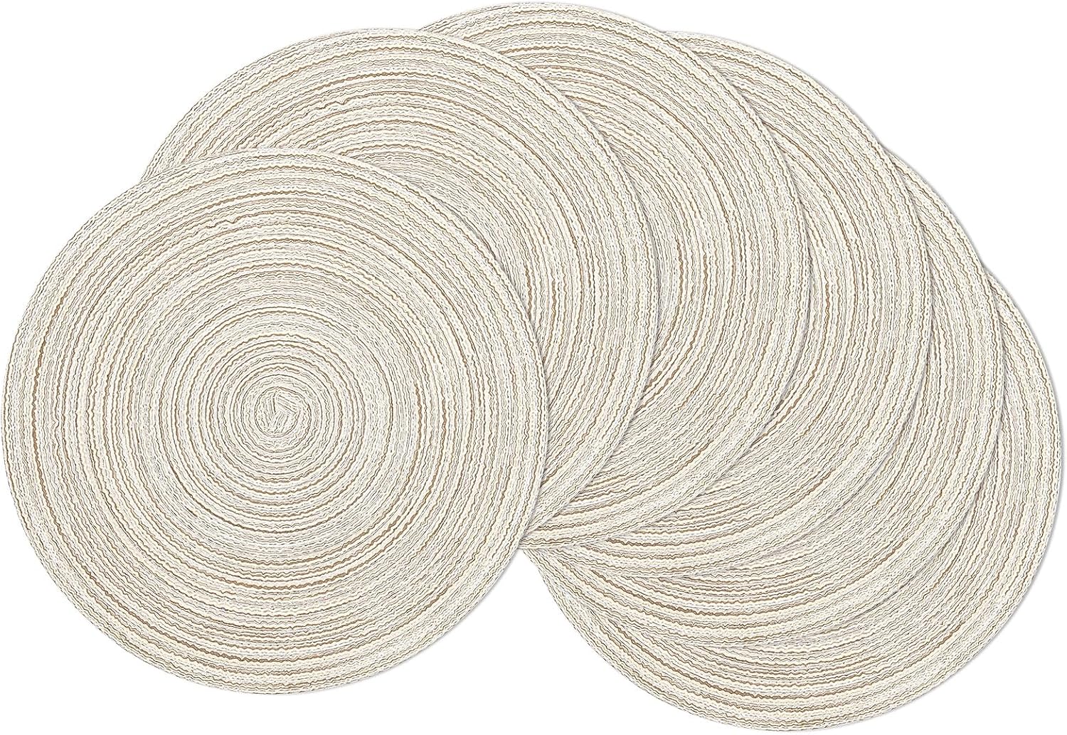 Round Braided Placemats, 15 inch, Set of 4