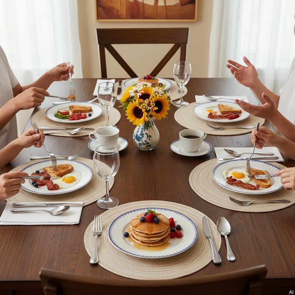 Round Braided Placemats, 15 inch, Set of 4