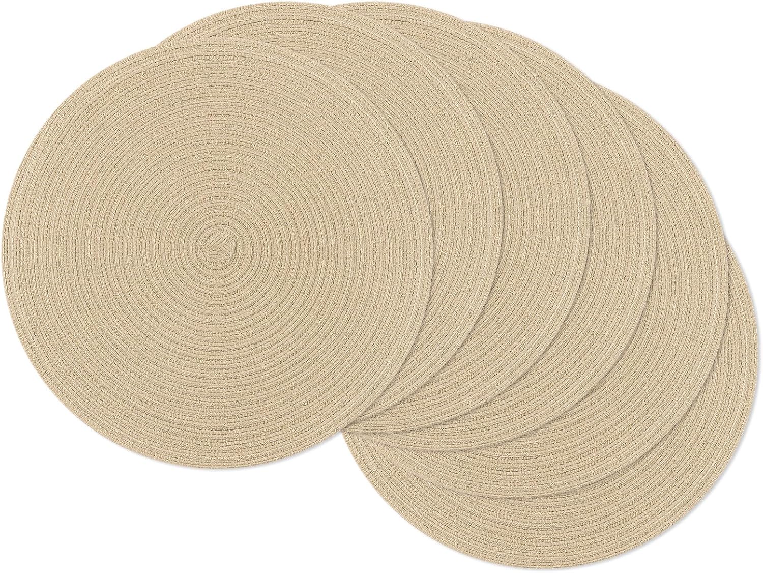 Round Braided Placemats, 15 inch, Set of 4