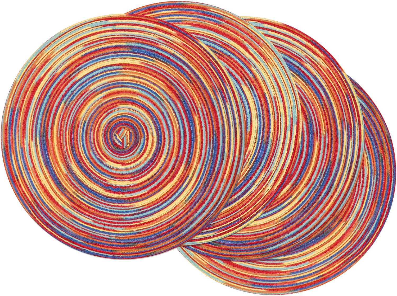 Round Braided Placemats, 15 inch, Set of 4