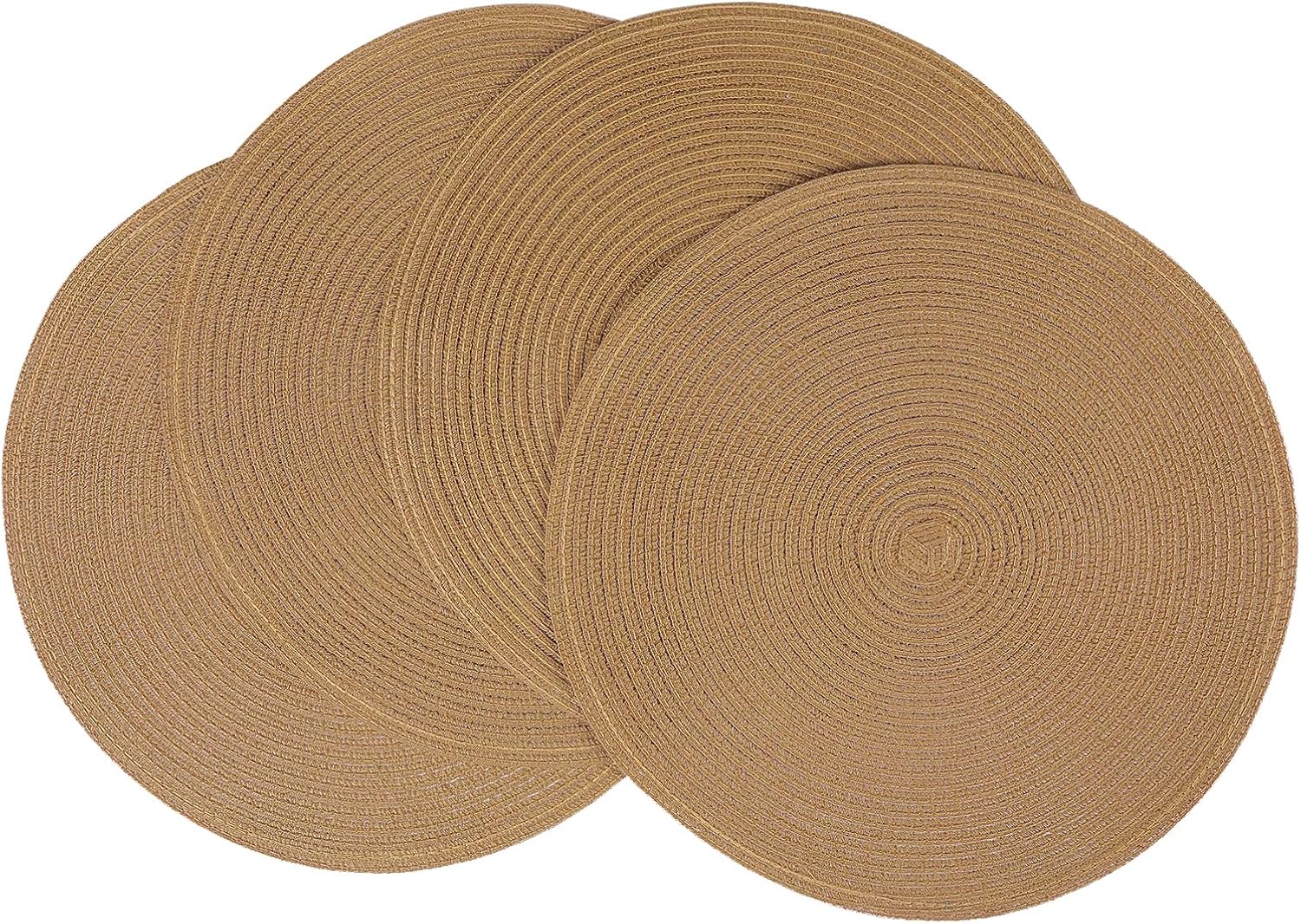 Round Braided Placemats, 15 inch, Set of 4