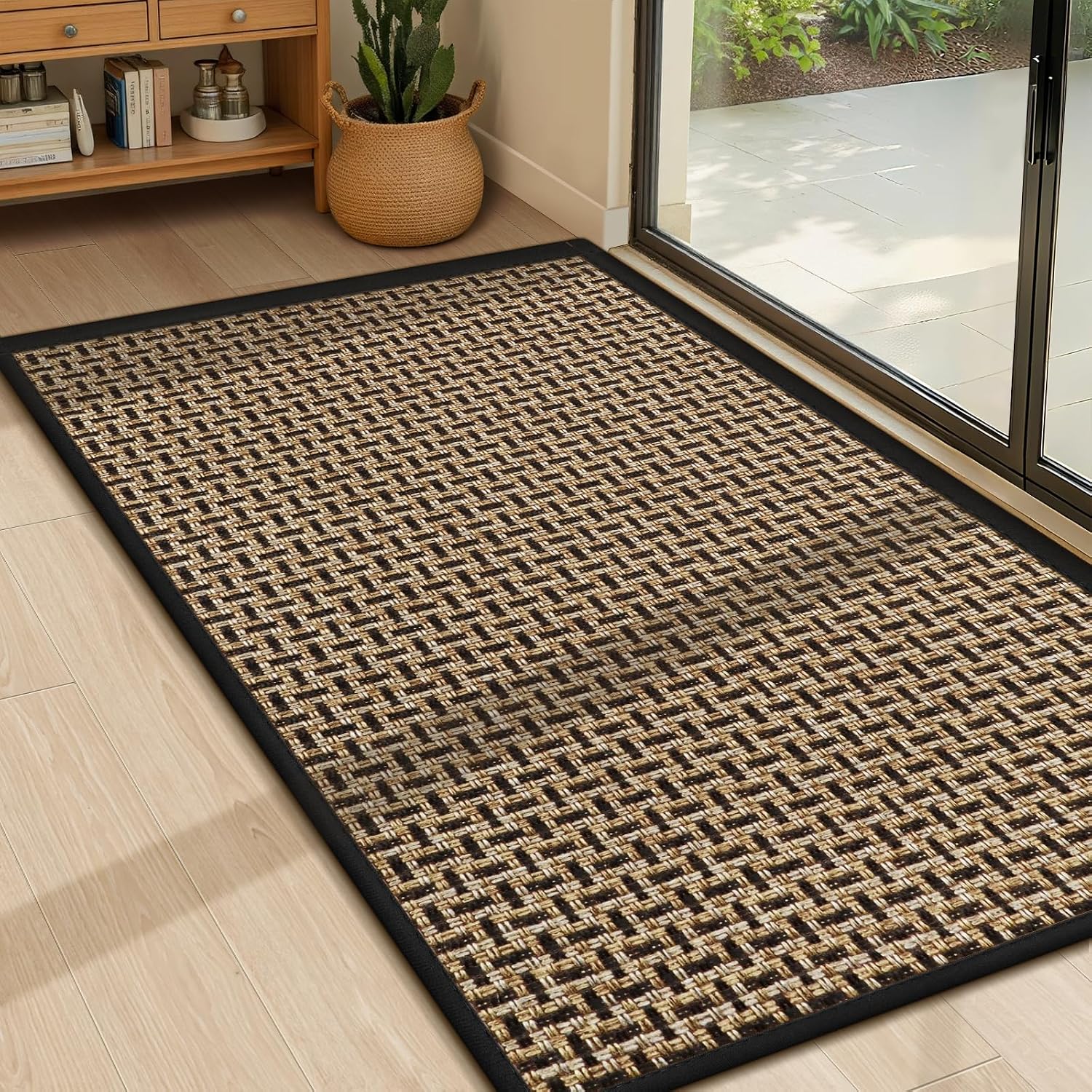 Ultra-Thin Indoor Doormat, 17 x 29 inch, Khaki
